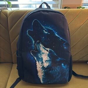 Wolf backpack.
